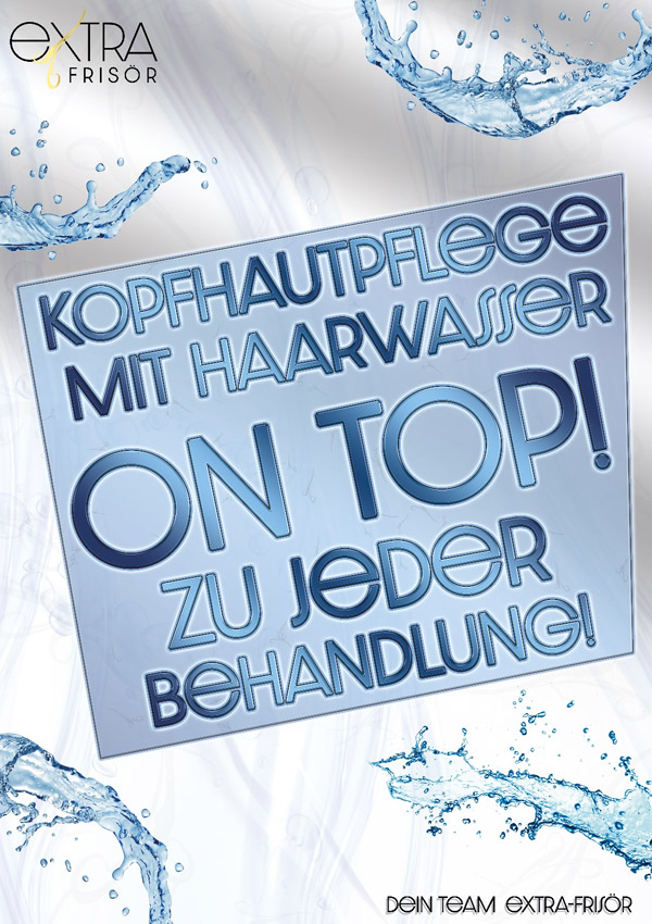 Kopfhautpflege mit Haarwasser ON TOP zu jeder Behandlung!